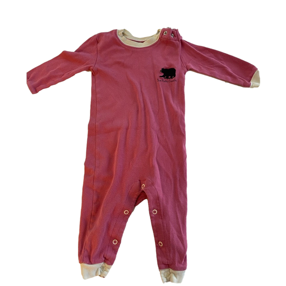Hatley Black Bears On Coverall Pink Little Bear Bum 6-12 months - Picture 8 of 8